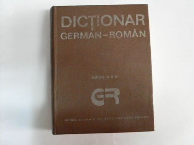 Dictionar German-roman Editia A Ii-a - M. Isbasescu M. Iliescu Si Colab. ,551600 foto