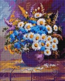 Mozaic cu diamante - Colt cu buchet de flori, 40x50 cm | Brushme