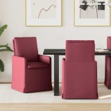 vidaXL Scaune de dining 2 pcs bordo 57 x 67 x 98 cm țesătură 42017919
