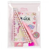 Cumpara ieftin Set de accesorii pentru papetarie Unicorn, Roz