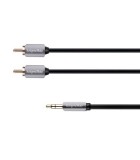 Cablu Jack audio 3.5 mm la 2x RCA 3m STEREO Profesional Kruger&amp;Matz