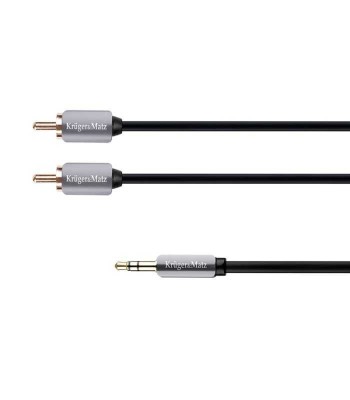 Cablu Jack audio 3.5 mm la 2x RCA 3m STEREO Profesional Kruger&amp;amp;Matz foto