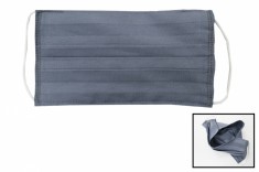 Set 5 masti de protectie gri din bumbac 100% cu pliuri si 5 filtre PPS