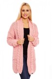 B377-5 Cardigan midi cu buzunare in fata