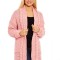 B377-5 Cardigan midi cu buzunare in fata