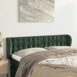 Gossi tablie de pat cu aripioare verde inchis 147x23x78/88 cm catifea