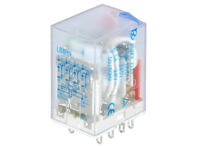 Releu electromagnetic 4PDT 24VDC 5A foto