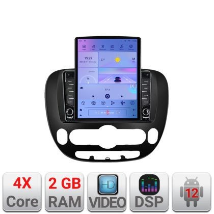 Navigatie Kia Soul 2014-2019 Android radio gps internet quad core 2+32 ecran vertical 9.7&quot; Kit-soul-2014+EDT-E708 CarStore Technology