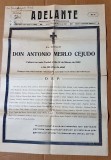 G596-I-Ziar vechi Spania- ADELANTE Madrid 1932 cu timbru si reclame din perioada. Marimi inchis: 50/35 cm.