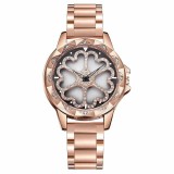 Cumpara ieftin Ceas de dama Sanda, cadran in forma de inimioare rotative 360 grade Rose Gold