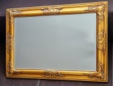 Oglinda de perete cu sticla Brizonata rama in stil baroc 50 x 70 cm cu rama din lemn Gold Bevelet