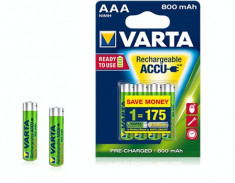 Varta Acumulator Ni-MH Micro (AAA,R03) 1,2V 800mAh 4 bucati foto