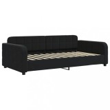Cumpara ieftin Pat de zi, negru, 100x200 cm, catifea
