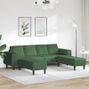 VidaXL Sofa din material textil Verde &icirc;nchis Țesătură de catifea 3335136