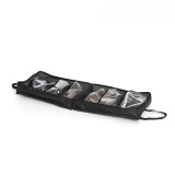 Geanta organizatoare pantofi, OM Market, Poliester, 6 compartimente, Negru