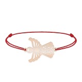 Aniela - Bratara personalizata snur ingeras din argint 925 placat cu aur roz