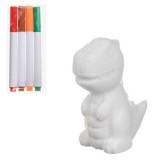 Set Creativ Colorat Figurina Squishy Dinozaur și Carioci, CMCLASS
