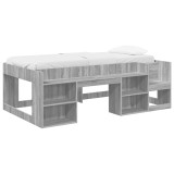 vidaXL Cadru de pat pentru copii cu depozitare Sonoma gri 90 x 200 cm 3422608