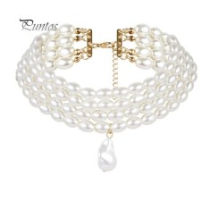 Colier elegant pentru mirese Efb Mirna cu perle