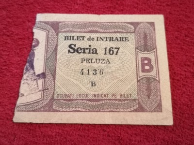 Bilet (vechi-anii`70) meci foto