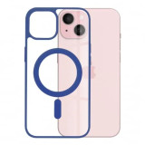 Cumpara ieftin Husa Antisoc iPhone 15 MagSafe Pro Incarcare Wireless Albastru