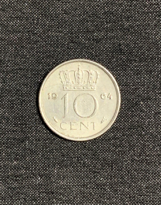 Moneda 10 cenți 1964 Olanda