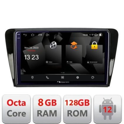 Navigatie Skoda Rapid Seat Toledo 2013+Android Octa Core Qualcomm 2K Qled 8+128 DTS DSP 360 4G Optical v1 CarStore Technology