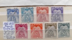 1946 France Timbre taxa tip Gerbes YT=81-88 stamp.+MH