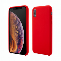 Husa de protectie Vetter pentru iPhone XS, X, Clip-On Soft Touch Silk Series, Red