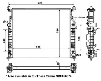 NRF 53936 Radiator, racire motor foto