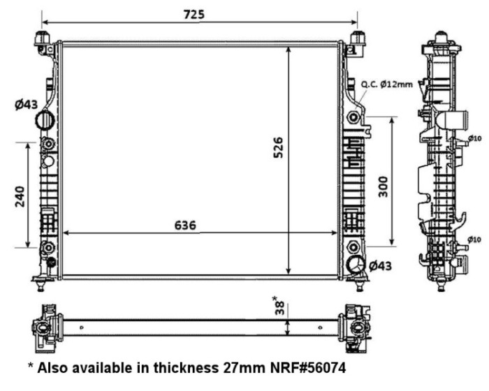 NRF 53936 Radiator, racire motor