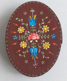 Florala - aplica 1935 cu pictura in ulei pe placaj subtire, miniatura originala