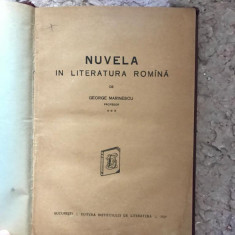 Nuvela în literatura romîna română / de George Marinescu 1928