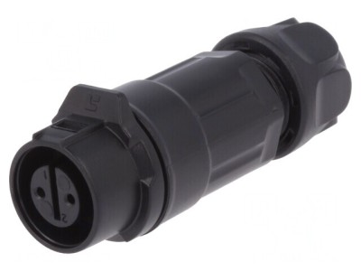 Conector Circular Mufă 12mm 2 PIN Aurit 5A Mamă foto