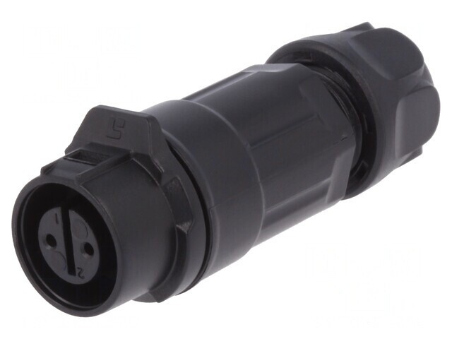 Conector Circular Mufă 12mm 2 PIN Aurit 5A Mamă