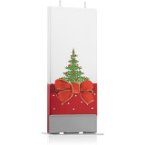 Cumpara ieftin Flatyz Holiday Christmas Tree and Red Ribbon lumanare 6x15 cm