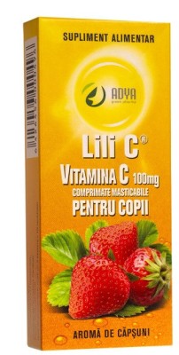 VITAMINA C CAPSUNI COPII 100MG 30CPR foto
