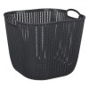 Coș Depozitare Plastic, Model Lanț, Cu M&acirc;nere, Culoare Gri, Capacitate 38L, Oem