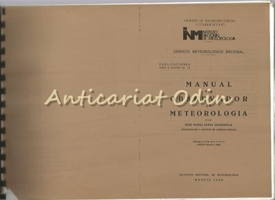 Manual Del Observador De Meteorologia - Jose Maria Jansa Guardio foto