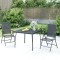 vidaXL Set de masă grădină, 3 piese, antracit, oțel 3187977