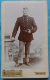 Fotografie tip CDV, Subofiter din armata belgiana, sfarsit de secol XIX