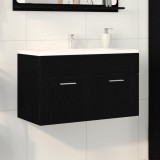 Dulap Chiuveta Baie vidaXL Stejar Negru 80x38.5x46cm Lemn Negru Corp Baie