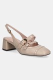 Coccinelle pantofi de piele culoarea roz, cu toc drept, cu toc deschis, E4 S5C 21 02 01 N12