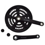 Angrenaj pedalier 3 foi MTB, otel, 48/38/28T, culoare negru Cod:AWR01611