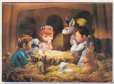 Bnk cp Carte postala 3D - Subiect religios - crestinism - Wonder Co SSP-214, Circulata, Japonia, Printata