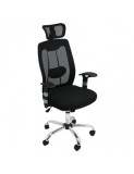 Scaun birou ergonomic OFF 988, mesh, baza cromata, suport lombar, inaltime reglabila, mecanism balans, 110 kg
