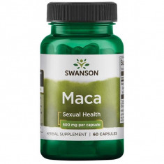 Maca 4: 1 (500 mg), Swanson Maca - 60 capsule (60 doze) foto
