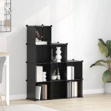 vidaXL Organizator cub de depozitare, 9 cuburi, negru, PP 340547