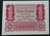 Cumpara ieftin Bancnota istorica 1 COROANA/ KRONE - AUSTRIA, anul 1922 *cod 386 = A.UNC unifata