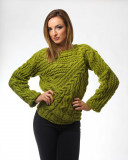 Pulover tricotat manual Pistachio, Verde, L, M, S, XL, XS